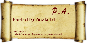 Partelly Asztrid névjegykártya